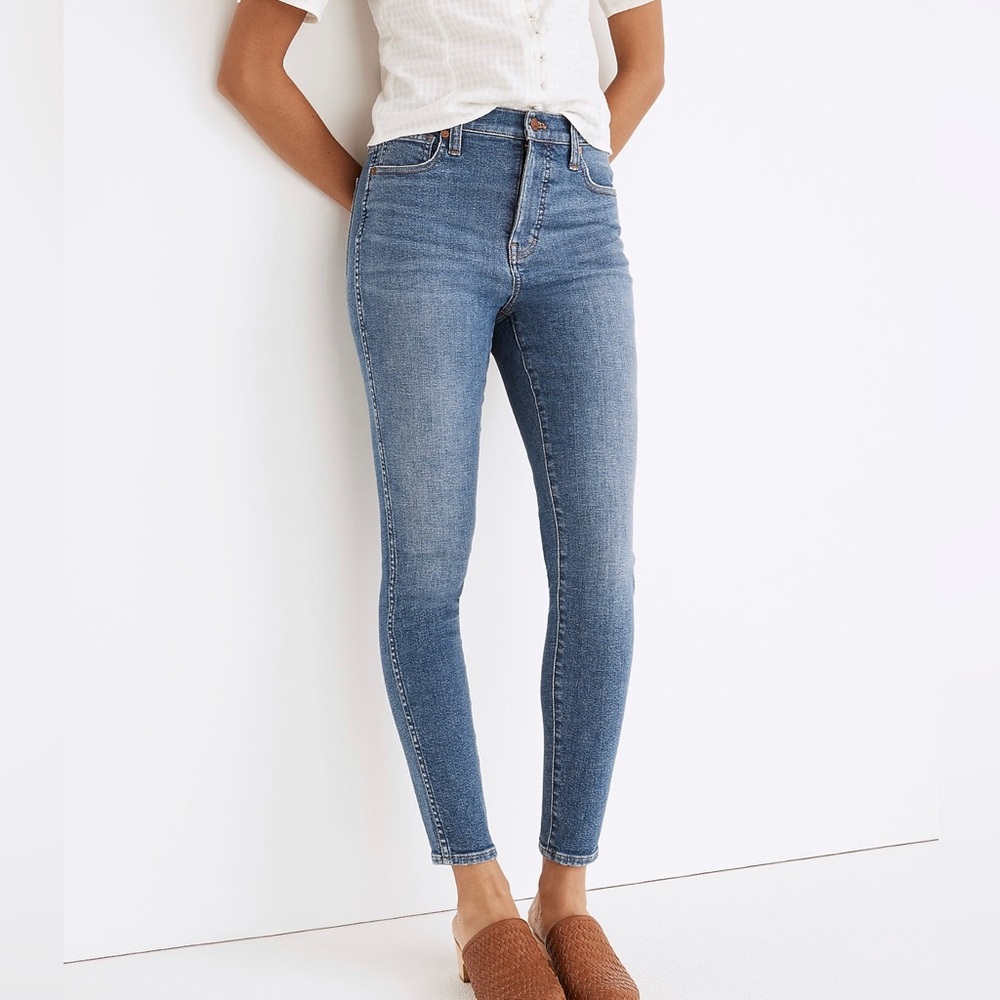 NWOT Madewell 10" High Rise Skinny Crop Jeans, Bradfield Wash, 33